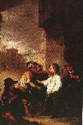 Bartolome Esteban Murillo homas of Villanueva dividing his clothes among beggar boys painting